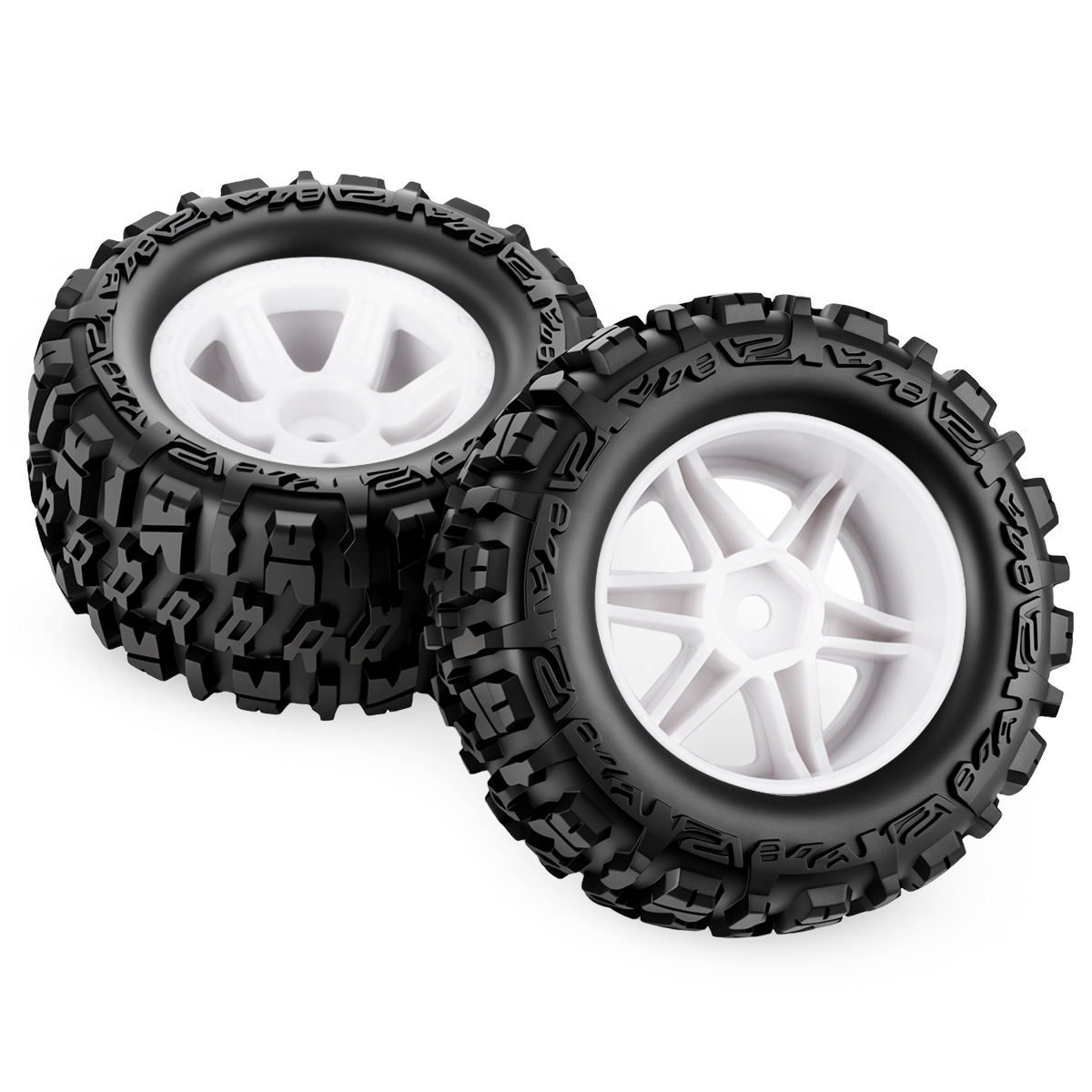 4Pcs 87mm Rubber Tires Wheels  - Rc Hobby Trucks 评论和价格